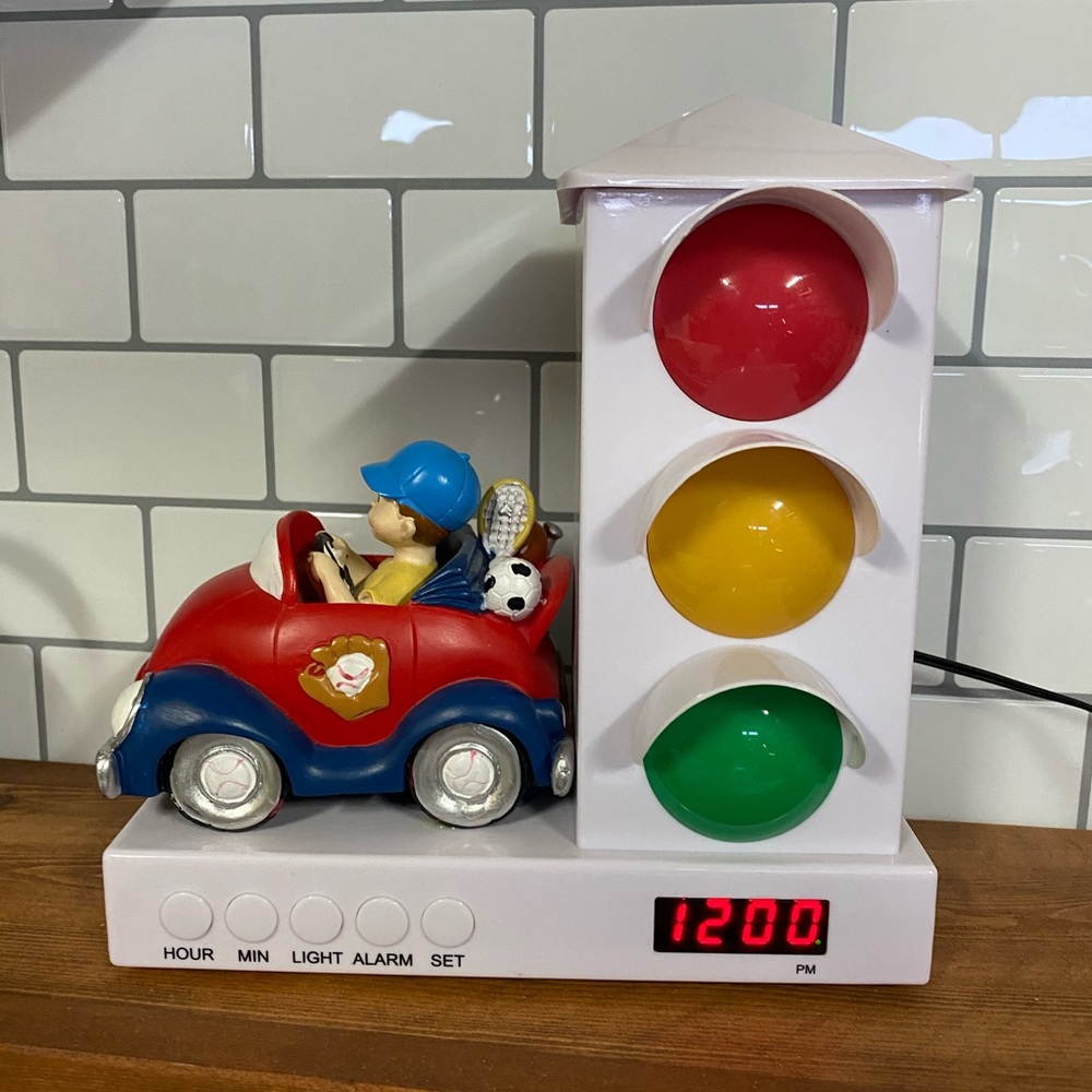 Kids race car alarm clock